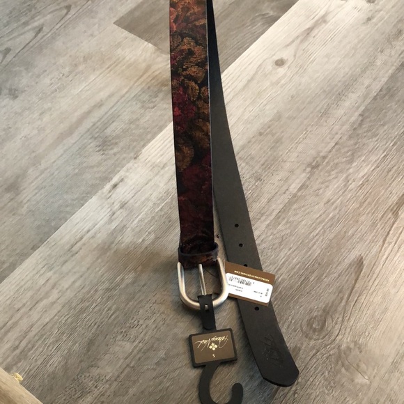 Patricia Nash Vietri Vintage Floral Brocade Leather Belt Size S NWT - Picture 7 of 16